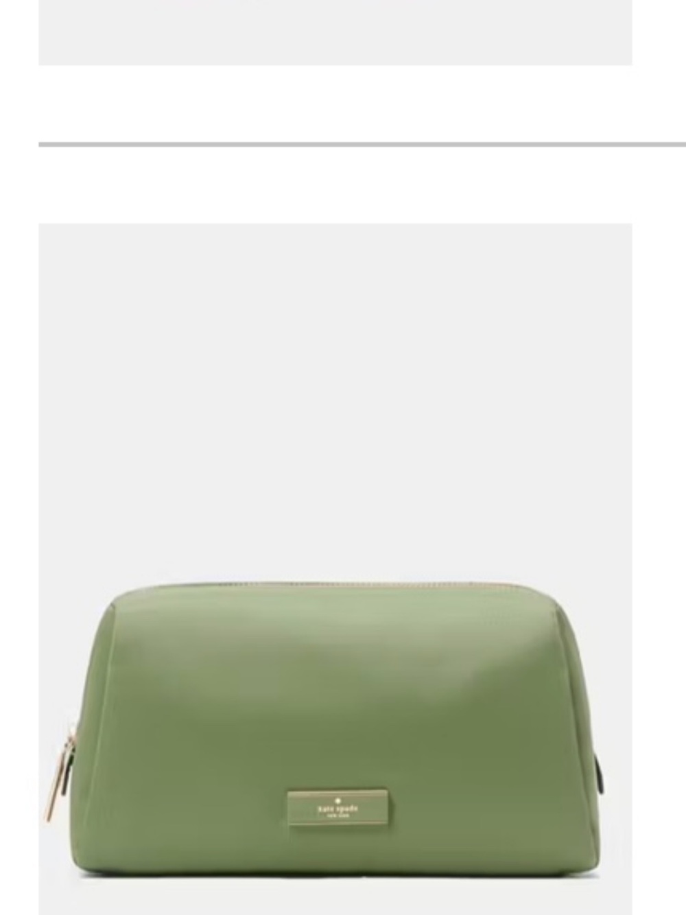 kate spade  Zip Cosmetic Case  Cedar Stand. NWT